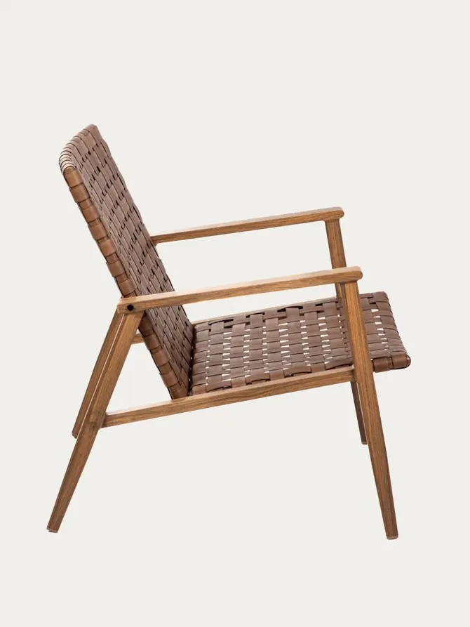 Fotel TRAD brązowy pleciony 62x73x75 cm