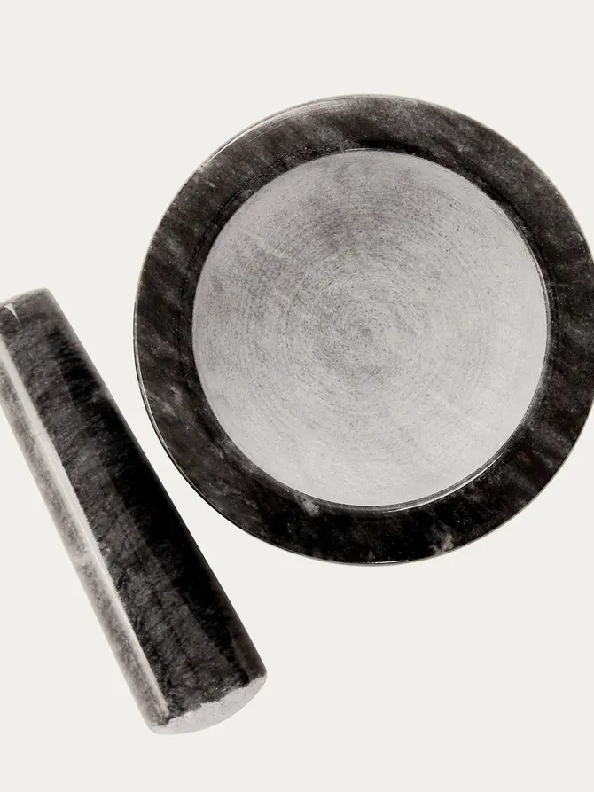 Moździerz MARBLE marmurowy czarny 12 cm