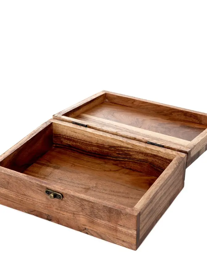 Szkatułka na biżuterię ACACIA z drewna akacjowego 22x14x8 cm
