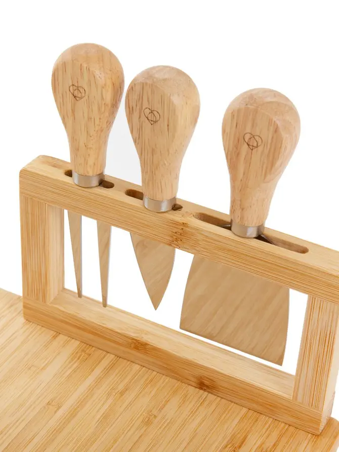 Deska RUMI do serwowania z miseczkami i widelczykami 37x28 cm