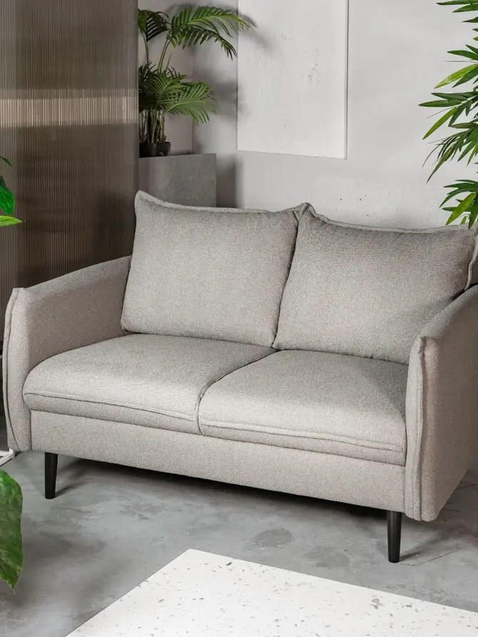 Sofa RUGG Sofa w tkaninie szary 149x86x91 cm