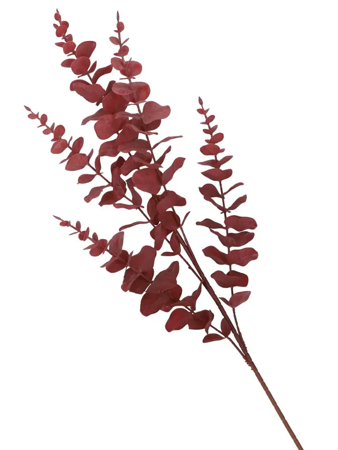 Gałązka EUCALYPTUS sztuczna różowa 95 cm