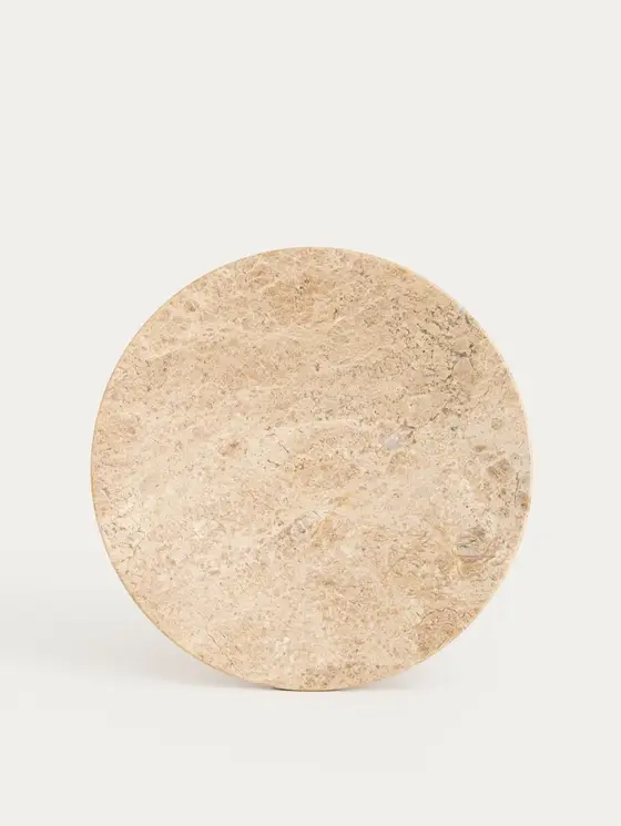 Mydelniczka LUTHER z beżowego marmuru 12x1,7 cm