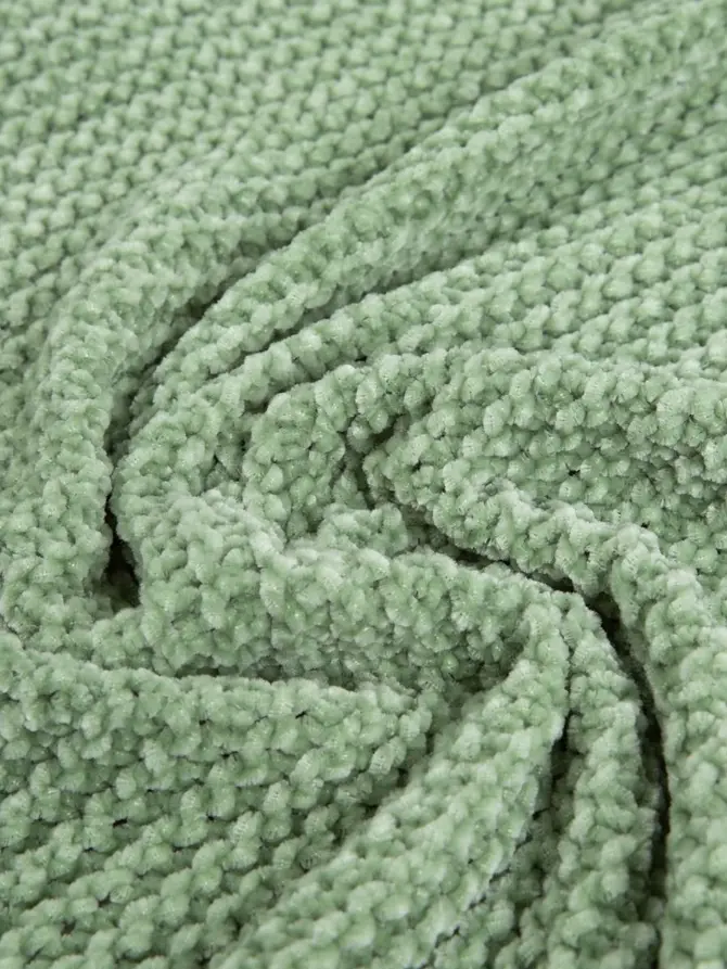Koc CHENILLE szenilowy pistacjowy 130x170 cm