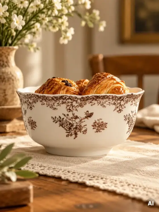 Miska LOURRY porcelanowa brązowa, 0,45 l 14 cm