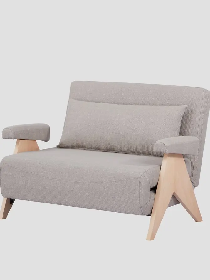 Sofa CALORE 1-osobowa, z funkcją spania beżowa 117x90x82 cm