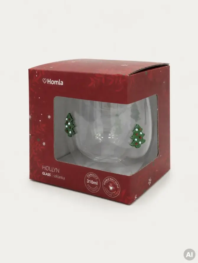 Szklanka HOLLYN w choinki 310 ml