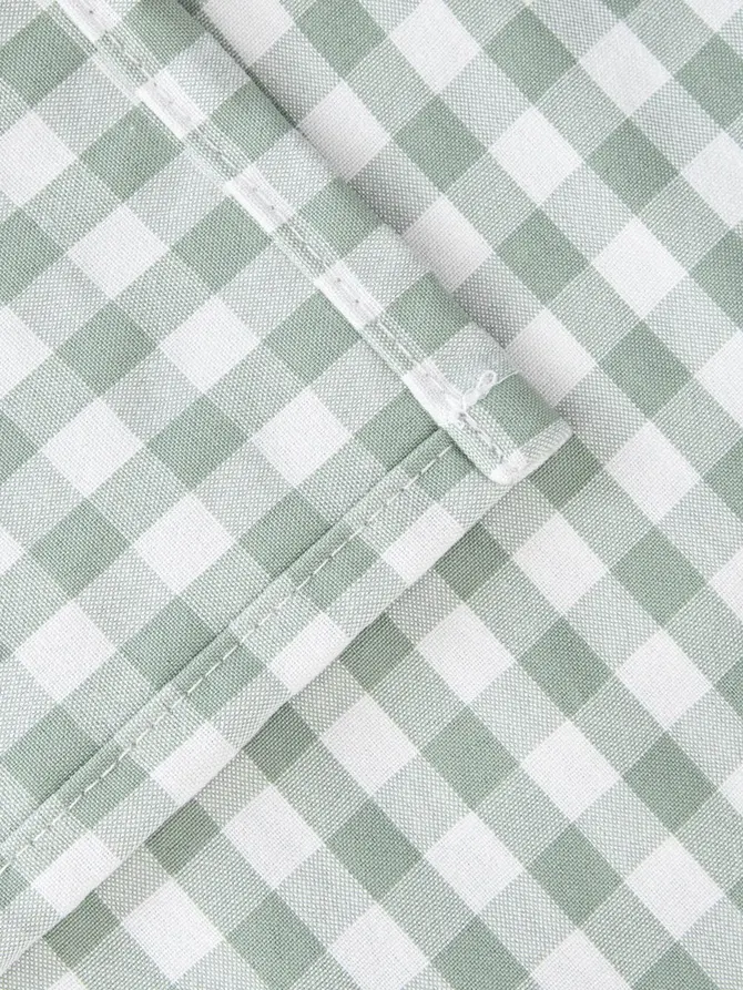 Bieżnik ALAMBRA pistacjowy w kratkę 40x160cm
