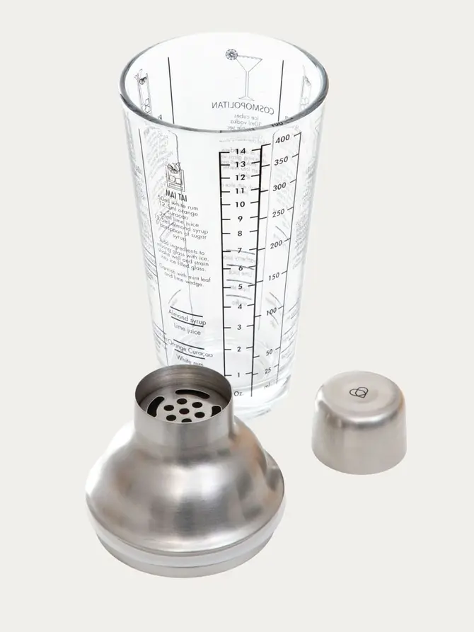 Shaker ALCOLE ze srebrnym wieczkiem 400 ml