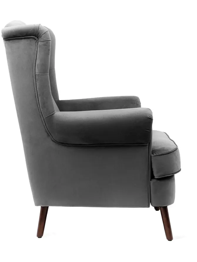 Fotel FOSSBY szary 86x85x108 cm