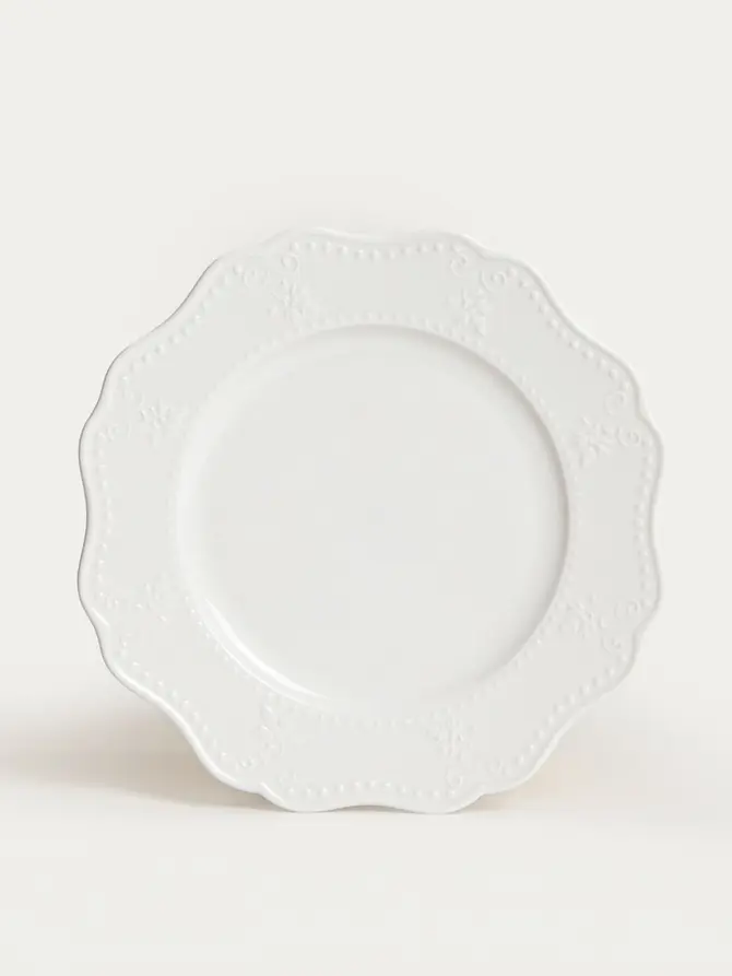 Talerz VISTAL deserowy biały 21 cm