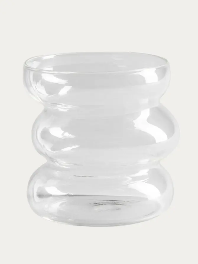 Szklanka BUBBLY transparentna, skrzywiona 0,45 l
