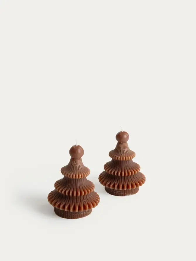 Świece dekoracyjne FESTIVE CHEER Toffee 2 szt.
