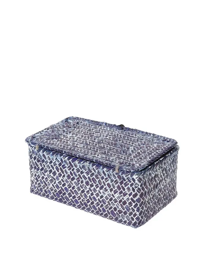 Szkatułka TALULAH granatowa 20x12x8 cm