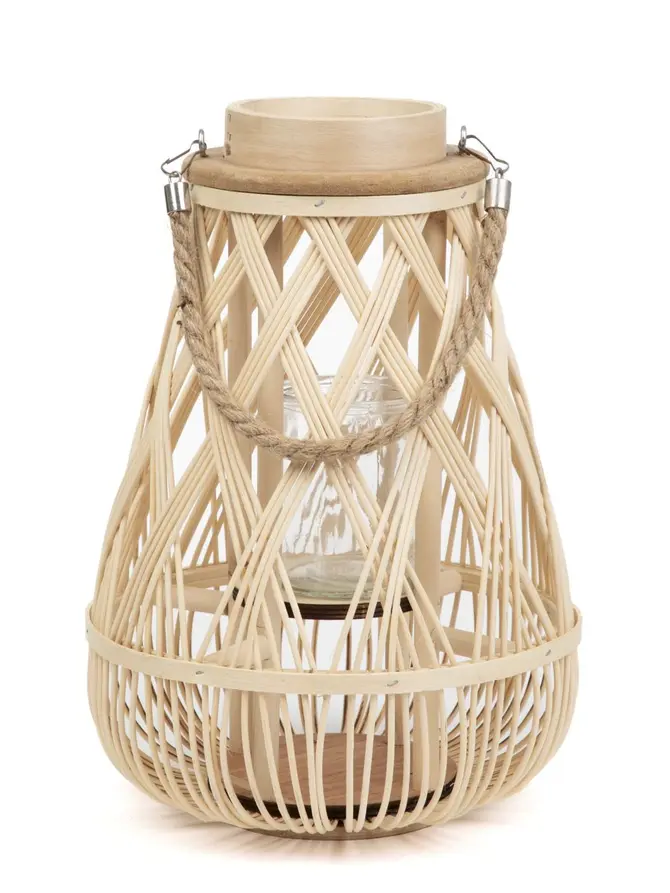 Lampion RADIANT pleciony naturalny 24x35 cm