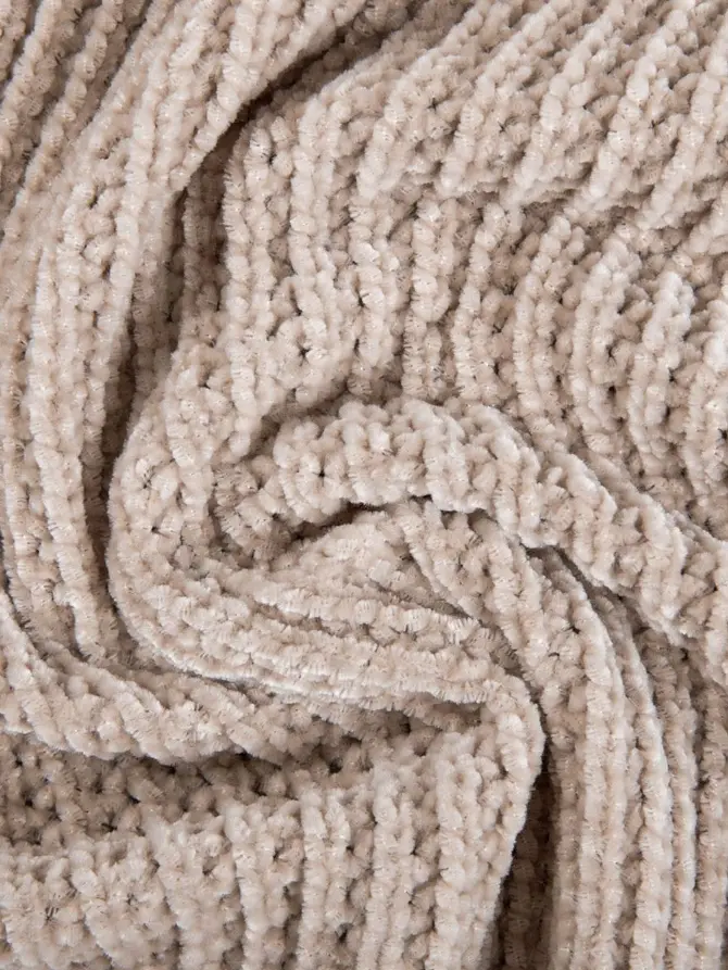 Koc CHENILLE szenilowy taupe 130x170 cm