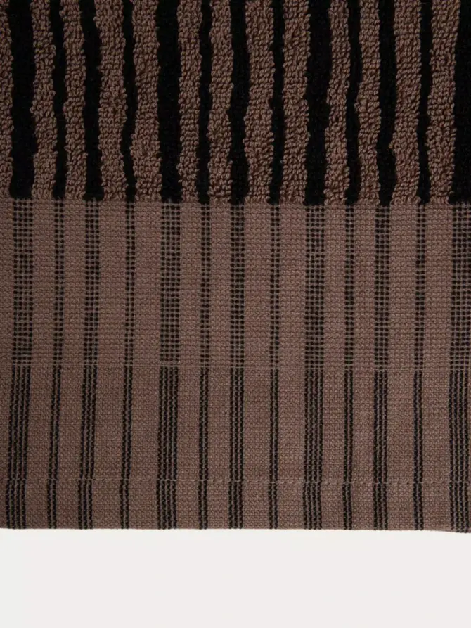 Ręcznik DEMI w brązowo-czarne paski 50x90 cm