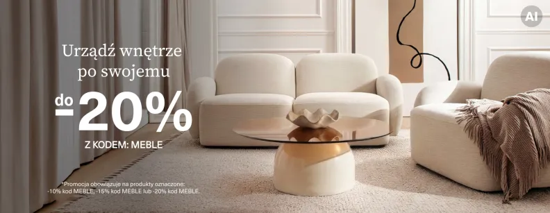 Meble do -20% kod MEBLE