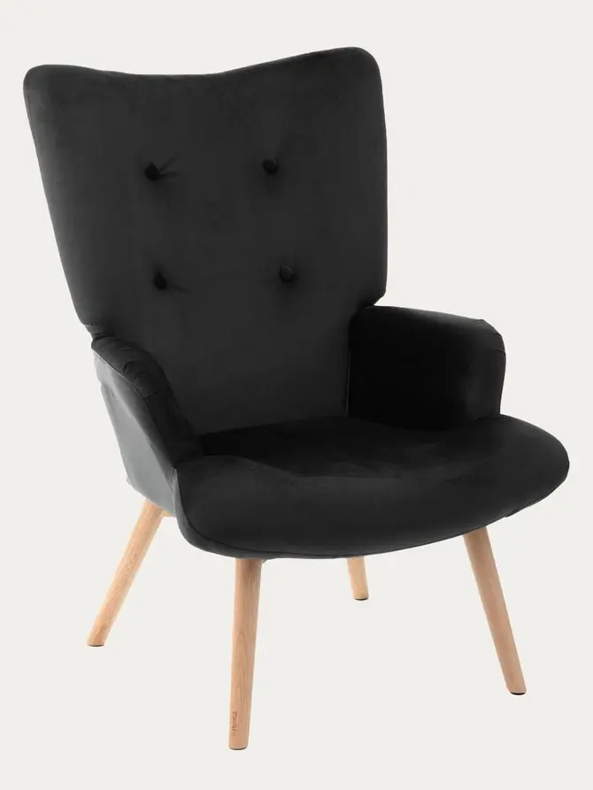 Fotel MOSS czarny 70x55x95 cm