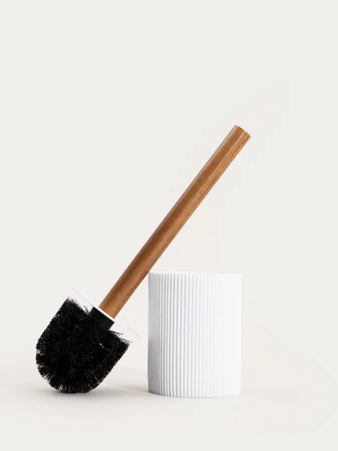 Szczotka do WC ARWYN z akacjową rączką 9,6x9,6x37,5 cm