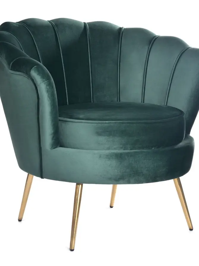 Fotel SHELLY turkusowy 82x74x76 cm