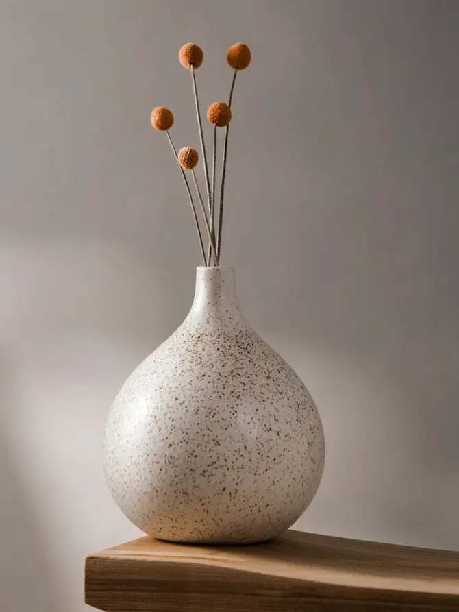 Wazon NOVO okrągły w kropki 15x21 cm