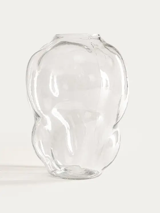 Wazon MALENA transparentny szklany 19x18,5x24,7 cm