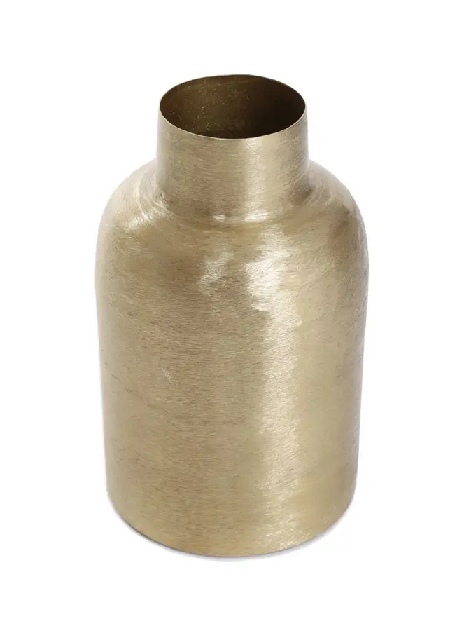 Wazon GIRONA metalowy złoty 10x10x18 cm