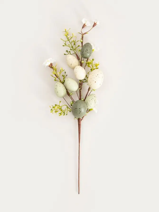Gałązka wielkanocna EASTER JOY z jajkami 47 cm