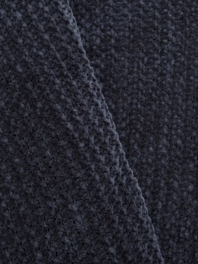 Koc CHENILLE szenilowy granatowy 130x170 cm