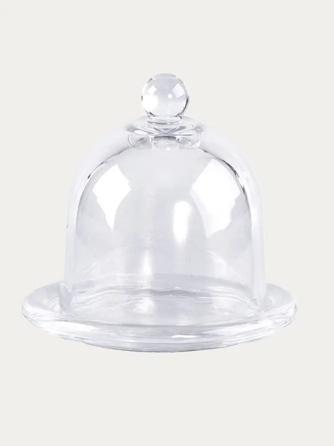 Pojemnik SIMPLE szklany z kloszem 9x9 cm
