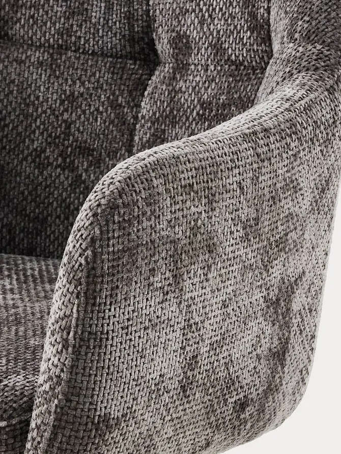 Krzesło COMODO w tkaninie brązowe 59x58x84 cm