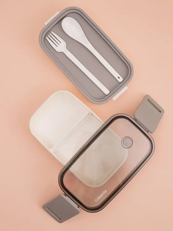 Lunchbox LUNARE śmietankowy piętrowy 1,4 l