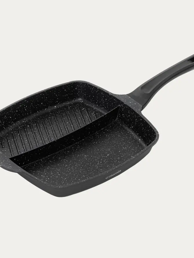 Patelnia LUCASO grillowa z przegródką 28cm
