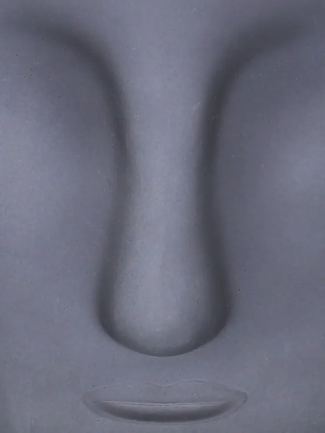 Wazon FACE w kształcie twarzy czarny 17x17x20 cm