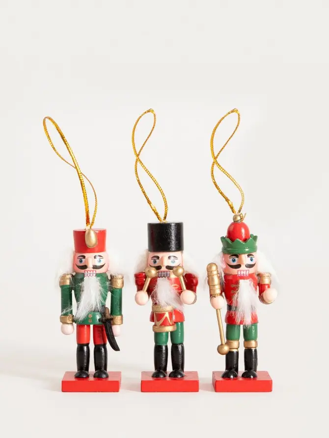Zestaw zawieszek NUTCRACKER dziadki do orzechów 3 szt.
