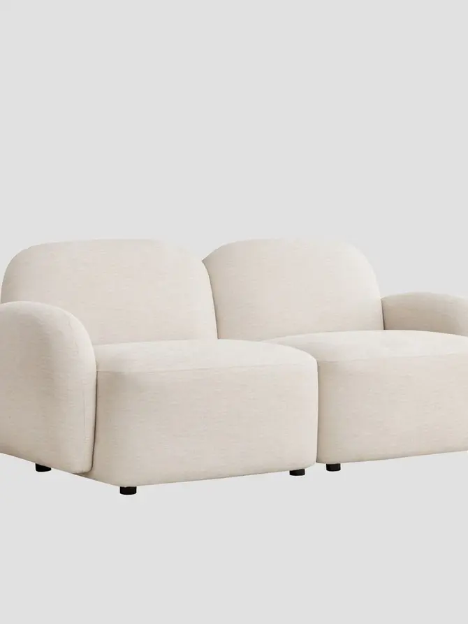 Sofa modułowa HELMI 2-osobowa ecru 184x87x73 cm