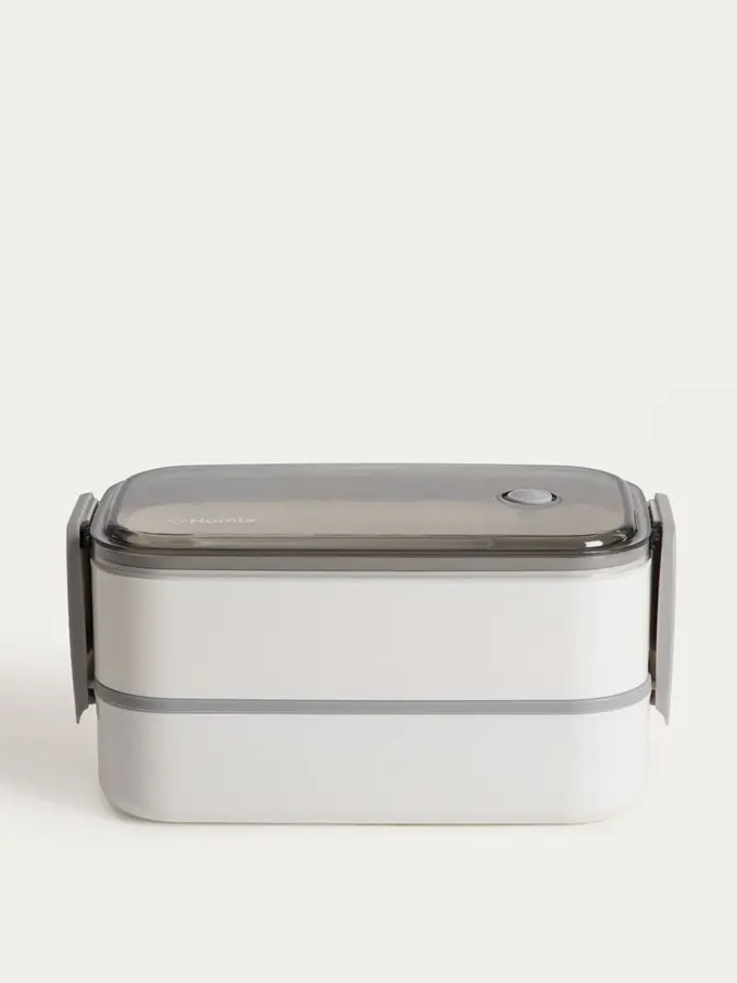 Lunchbox LOENE biały piętrowy 1,4 l
