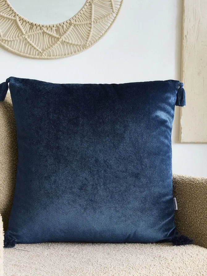 Poszewka LIRA velvetowa granatowa 45x45 cm