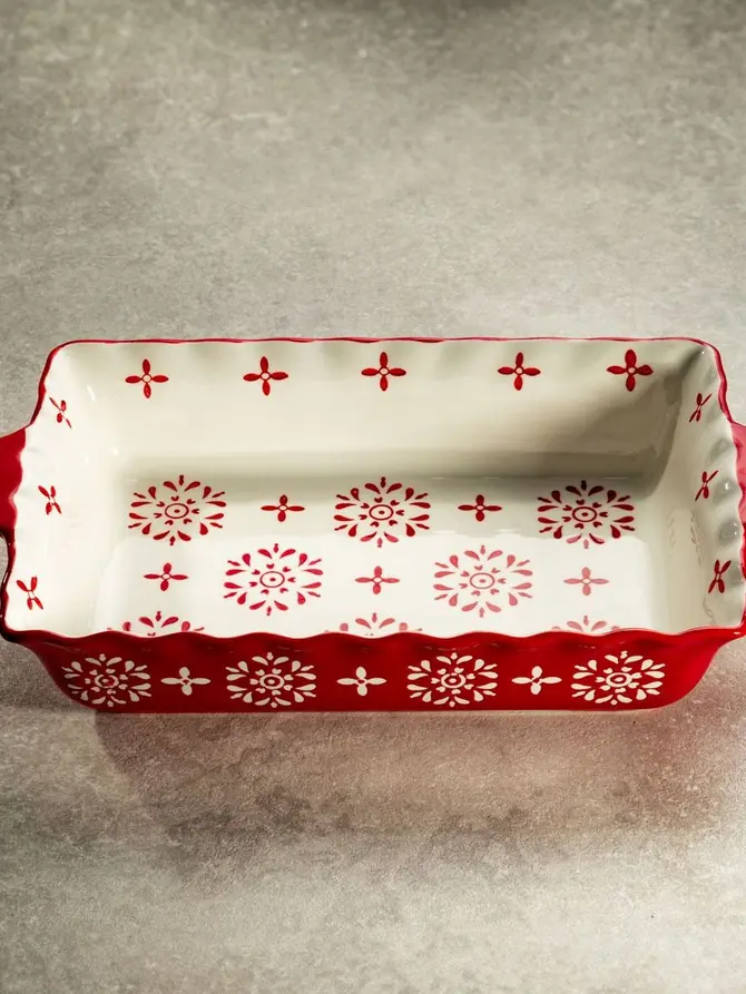 Naczynie do zapiekania BAKIN ceramiczne prostokątne z uszami 39x22x7 cm