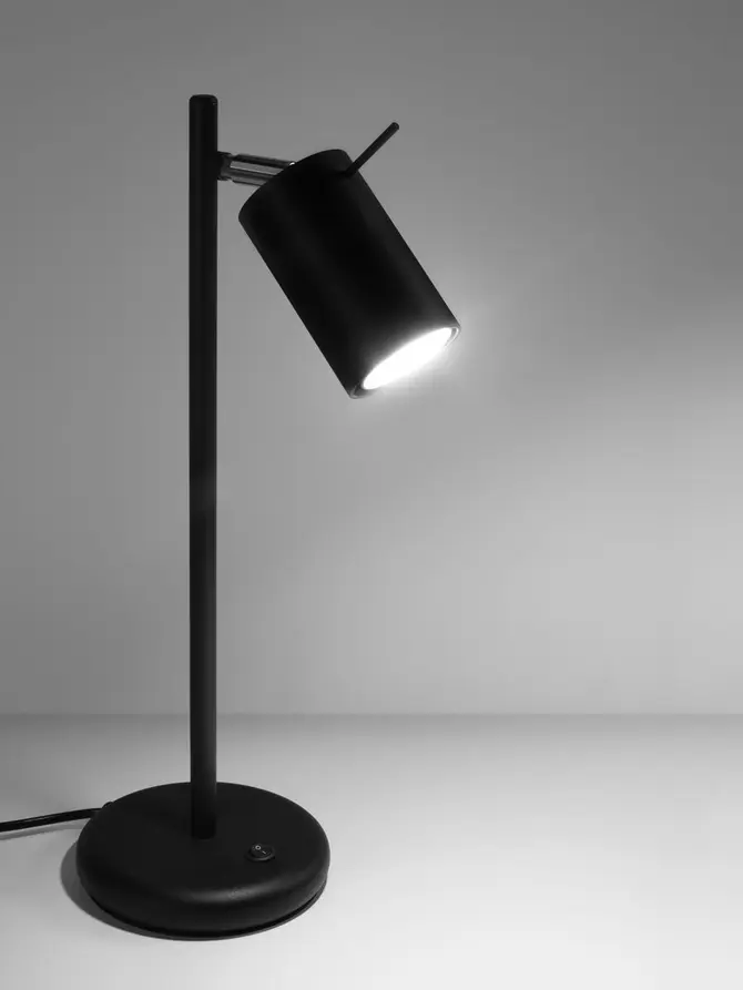 Lampa stołowa RING metalowa czarna 43 cm