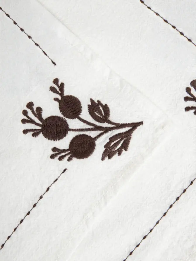 Serwetki VALERIE bawełniane z jesiennym haftem, zestaw 2 szt. 2*40x40cm