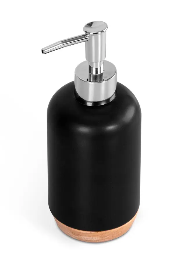 Dozownik łazienkowy JUPITER czarny 0,38 l