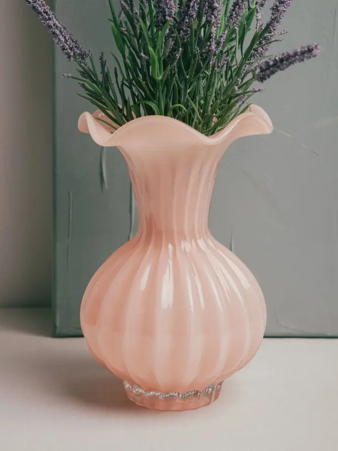 Wazon FLOREVA szklany koralowy 12x22,5 cm