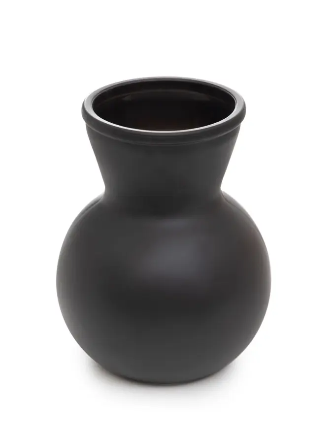 Wazon BROSA szklany czarny 18x14 cm