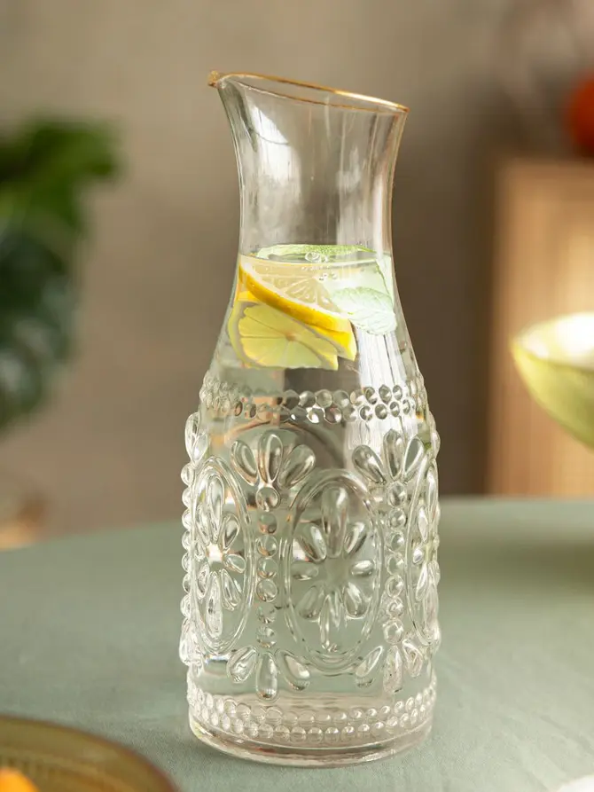 Karafka BARREL ze złotą obwódką 1,2 l