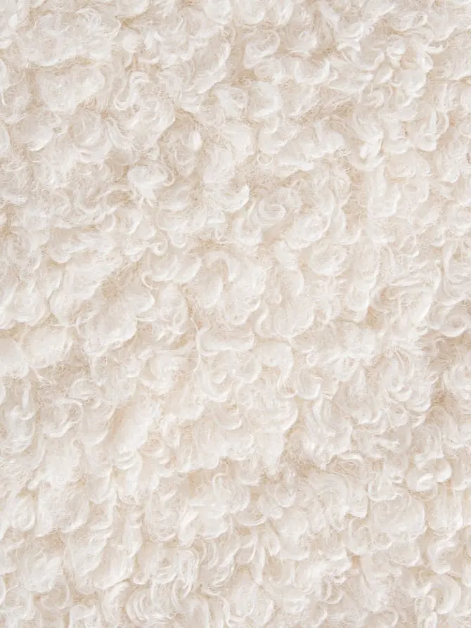 Koc SOLANO biały z tkaniny boucle o pętelkowej fakturze 150x200 cm