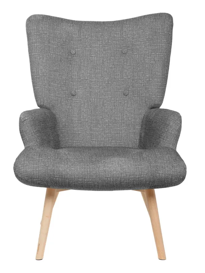 Fotel MOSS POP w tkaninie szary 70x55x95 cm