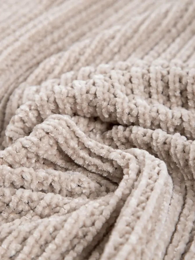 Koc CHENILLE szenilowy taupe 130x170 cm
