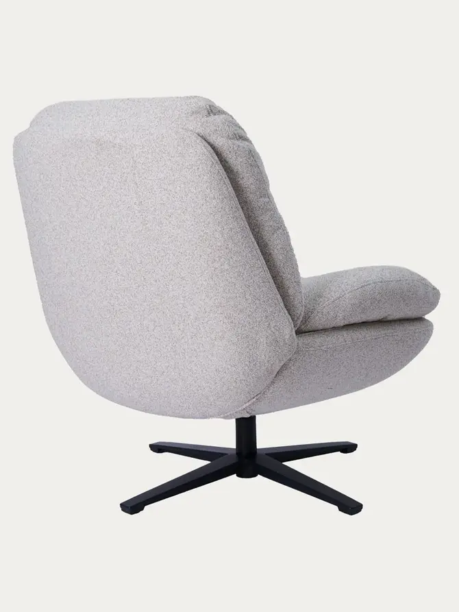 Fotel LUNARO obrotowy beżowy 76x83x91 cm